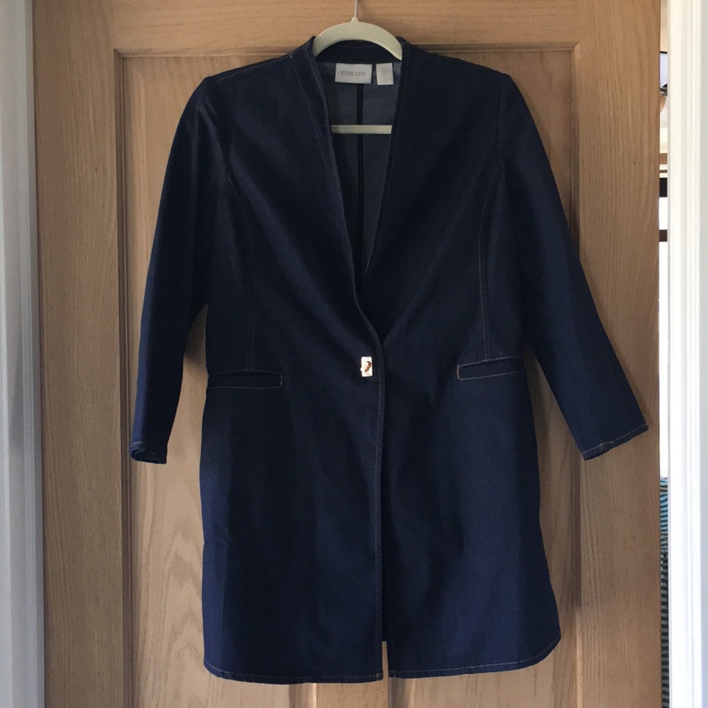 Chico’s Denim lightweight jacket size 0 petite